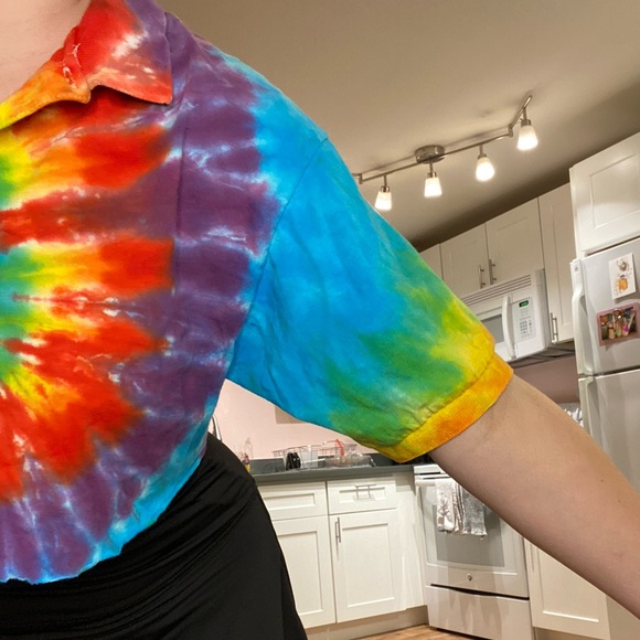 Cropped Tye Dye Polo - Picture 3 of 4